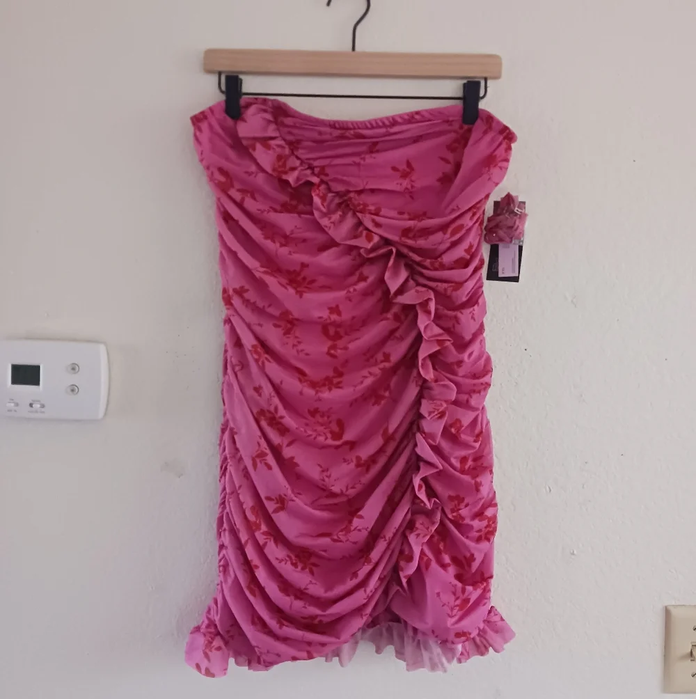 Wild Fable Ruched‎ Ruffle Mini Dress